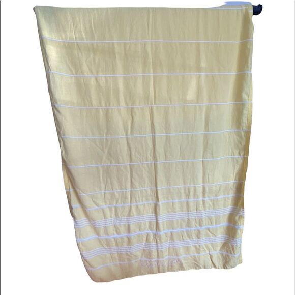 Alpha Phi Sorority yellow stripes fringes beach blanket/ towel - Picture 3 of 6